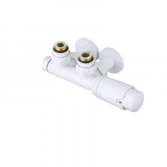 Термостатичний комплект Arttidesign для нижнього підключення 1/2 50мм білий Київ