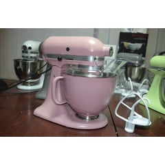 Планетарний міксер KitchenAid 5KSM150 ARTISAN, 4.83 л, рожевий + рожева чаша Киев