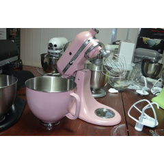 Планетарний міксер KitchenAid 5KSM150 ARTISAN, 4.83 л, рожевий + рожева чаша Киев
