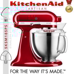 Міксер планетарний настільний KitchenAid Artisan 5KSM185ECA чаша 4.8 л, з двома чашами Карамельне яблуко Ужгород