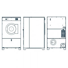 Індустріальна сушильна машина E26 завантаженням 26-28 кг сухої білизни Ужгород