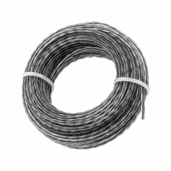 Жилка для триммера Polax Крученый квадрат с кордом 2,4 мм 15 м Серебристый (70-085) Житомир