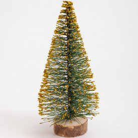 Искусственная елка настольная Lugi Стрела 25 см Зелено-золотистый (SOK-М-12-4)