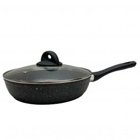 Сковорода алюмінієва зі скляною кришкою 26 см Edenberg EB-3429