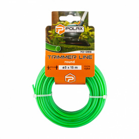Жилка для триммера Polax Круг 3 мм 15 м Зеленый (70-059)