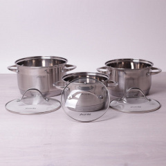 Набор кастрюль 6 предметов (2,1 литра, 2,9 литра, 4 литра), 7-слойное дно Kamille 4706S Ивано-Франковск