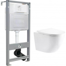 Інсталяція для унітазу Imprese i-Frame i1210 3 в 1 + унітаз Imprese Rozkos Twist з сидінням Slim soft-close (c06802203+i1210)