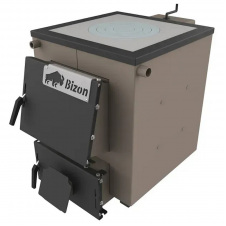 Твердопаливний котел тривалого горіння Bizon М-140П 14кВт із плитою