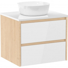 Тумба підвісна з умивальником Imprese Netka 60 см зі стільницею, 2 ящика (f3201Dr(1))