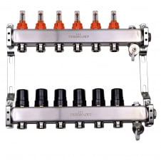 Колектор для теплої підлоги Termojet TJ-W-06 з витратомірами