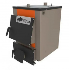 Твердопаливний котел тривалого горіння Bizon М-140П Термо 14 кВт із плитою + комплект автоматики