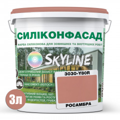 Краска фасадная силиконовая Skyline Силиконфасад 3030-Y80R Росамбра 3 л (2595725024) Бровары