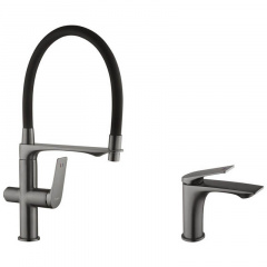 Набор змішувачів Kroner Graz-GRP03815 + змішувач Graz-GRP010 (KRGRP03815GRP010) Обухів