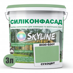 Фарба фасадна силіконова Skyline Силіконфасад 2030-G30Y Сухоцвіт 3 л (2595725000) Броди
