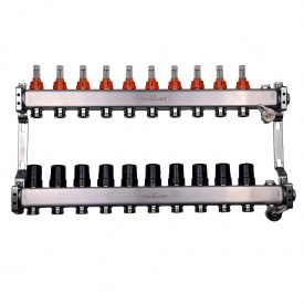 Колектор для теплої підлоги Termojet TJ-W-10 з витратомірами