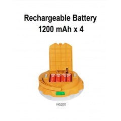 Светодиодная LED лампа-фонарь с солнечной панелью и аккумуляторами BTB 19200 mAh NG200 "Ромашка" Желтый Братское