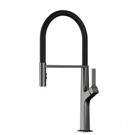 Змішувач для кухні з гнучким виливом Nett GG-56 графіт