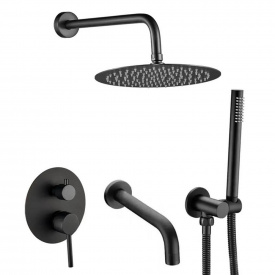 Душова система з виливом VBI Milano чорний (VBI-050110BL)