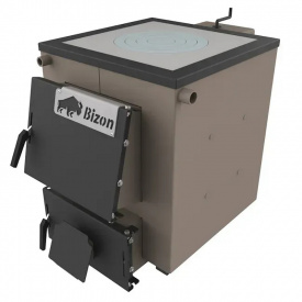 Твердопаливний котел тривалого горіння Bizon М-180П 18кВт із плитою