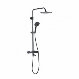 Душовий гарнітур VBI Milano BLACK з термостатом і виливом (VBI-050111BL)
