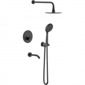 Душова система прихованого монтажу Imprese Kucera Click на 3 функції чорний матовий (t04803410SBC)