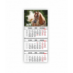 Квартальный настенный календарь Vivay 2026 Год лошади 30x65 см Разноцветный (hub_ed3owp) Киев