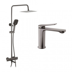 Набір 2 в 1 Kroner душова система Makon-GRP063 + змішувач Makon-GRP010 Кам'янець-Подільський