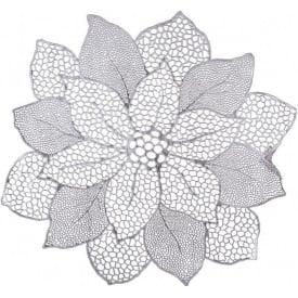 Коврики-плейсматы BonaDi Пуансеттия 42 см Серебристый 4 шт DP229874