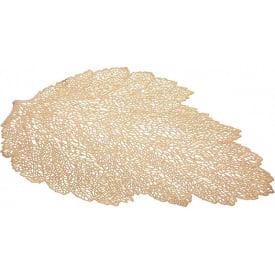 Килимки-плейсмати BonaDi Ажурний Лист 47х36 см Золотистий 4 шт DP229871