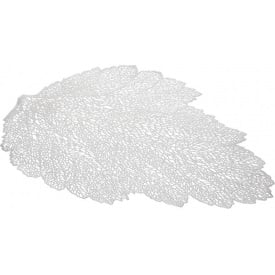 Килимки-плейсмати BonaDi Ажурний Лист 47х36 см Сріблястий 4 шт DP229870