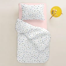 Півтораспальна підковдра COSAS COLOR BLOTS Ранфорс 160х220 см Білий