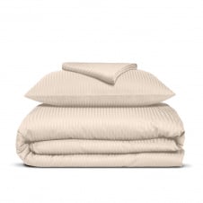 Підліткова постіль сатин з простирадлом на гумці BISCOTTI Cosas Бежевій 160х220 см