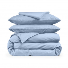 Євро постільна білизна сатин WAVE Cosas Лазуровий 200х220 см