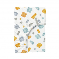 Детская простыня COSAS CONSTRUCTOR Ранфорс 60х120х12 см Голубой