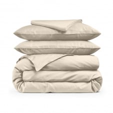 Двоспальна постільна білизна сатин PETAL Cosas Пудра 180х220 см