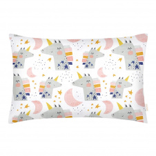 Дитяча наволочка COSAS MOON UNICORN Ранфорс 40х60 см Білий
