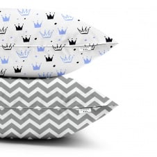 Набір наволочок COSAS CROWN 50х70 см Блакитний/сірий