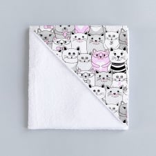 Непромокаюча пелюшка COSAS ROSE CATS Ранфорс 70х120 см Рожевий