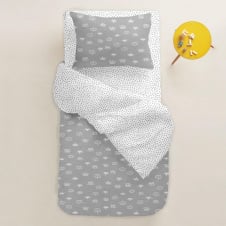 Детский пододеяльник COSAS GREY CROWN Ранфорс 110х140 см Серый