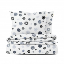 Полуторна постіль без простирадла Yarn Balls COSAS сірий 160х220 см