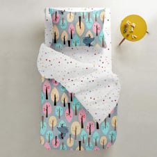 Дитяче простирадло COSAS MOON STARS Ранфорс 60х120х12 см Білий