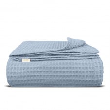 Плед-покривало вафельне COSAS 160х230 см Maya Greek Waffle Сизий