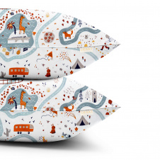 Набор наволочек на подушку 40х60 см TRAVELING ANIMALS COSAS Терракотовый