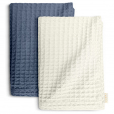 Вафельные полотенца COSAS Magic Greek Waffle Сине-молочный 2 шт