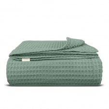 Плед покривало вафельное COSAS 230х240 см Meditative Greek Waffle Мятный