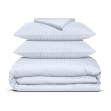 Двуспальная постель сатин с простыней на резинке PORCELAIN CS1 Cosas Белый 180х220 см