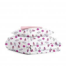 Дитяча постільна білизна в ліжечко LOLLIPOPS COSAS рожевий 110х140 см