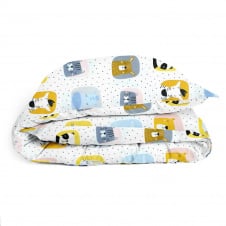Детский пододеяльник COSAS COLOR ANIMALS Ранфорс 110х140 см Белый