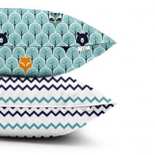 Набір наволочок COSAS WOOD BEAR CS1 50х70 см Бірюзовий