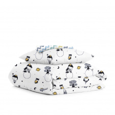 Подростковая постель с простыней на резинке LITTLE PRINCE COSAS Белый 155х215 см